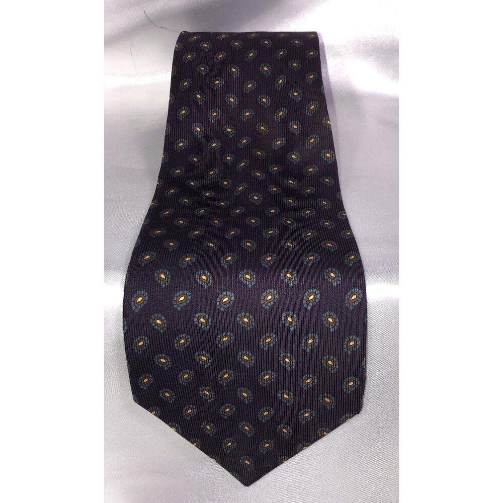 Robert Talbott Best of Class Nordstrom Silk Neck Tie Purple Small Paisley Pattrn